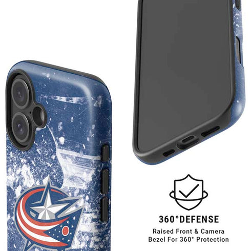 NHL Columbus Blue Jackets Frozen iPhone 16 Magsafe Impact Case