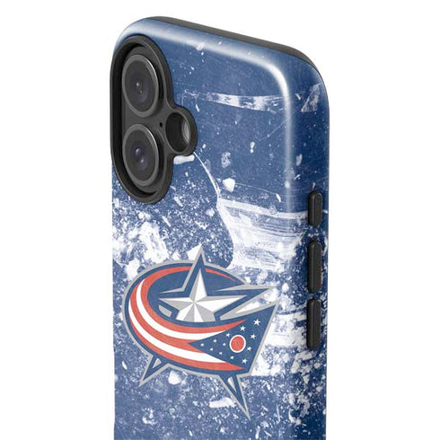 NHL Columbus Blue Jackets Frozen iPhone 16 Plus Impact Case