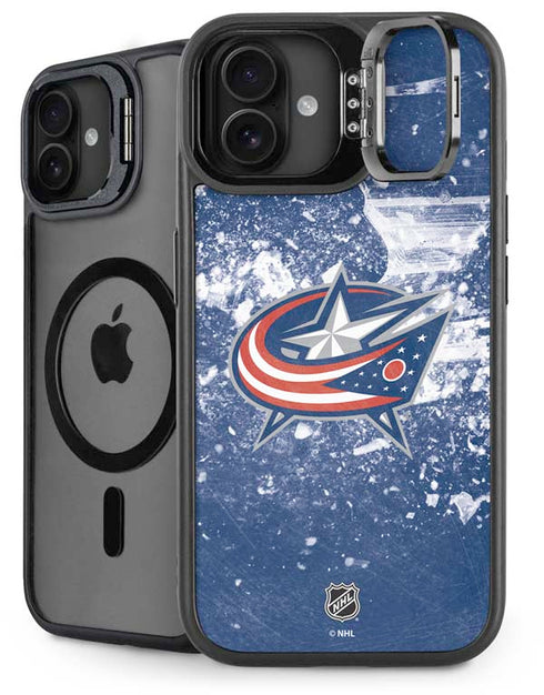 NHL Columbus Blue Jackets Frozen iPhone 16 Plus Kickstand Case