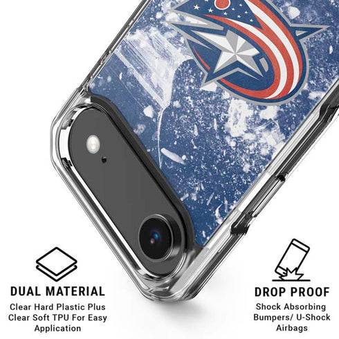 NHL Columbus Blue Jackets Frozen iPhone 17 Air Clear Case