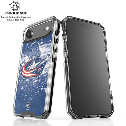 NHL Columbus Blue Jackets Frozen iPhone 17 Air Clear Case