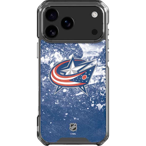 NHL Columbus Blue Jackets Frozen iPhone 17 Pro Max Clear Case