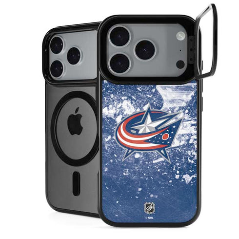 NHL Columbus Blue Jackets Frozen iPhone 17 Pro Max Kickstand Case