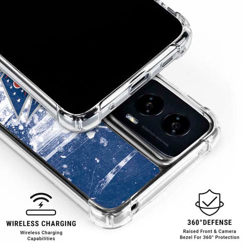 NHL Columbus Blue Jackets Frozen Moto G Power 5G (2024) Clear Case