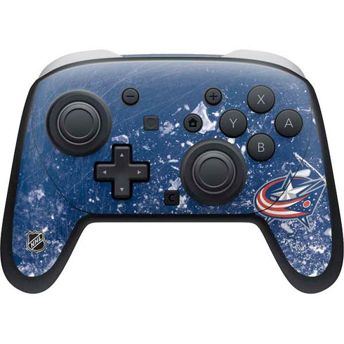 NHL Columbus Blue Jackets Frozen Nintendo Switch 2 (2025) Pro Controller Skin