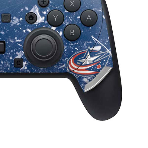 NHL Columbus Blue Jackets Frozen Nintendo Switch 2 (2025) Pro Controller Skin