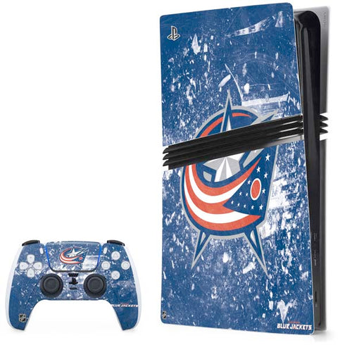 NHL Columbus Blue Jackets Frozen PS5 Pro Bundle Skin