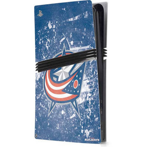 NHL Columbus Blue Jackets Frozen PS5 Pro Console Skin