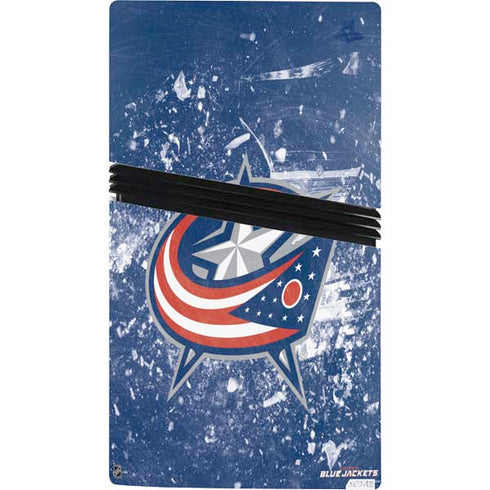 NHL Columbus Blue Jackets Frozen PS5 Pro Console Skin