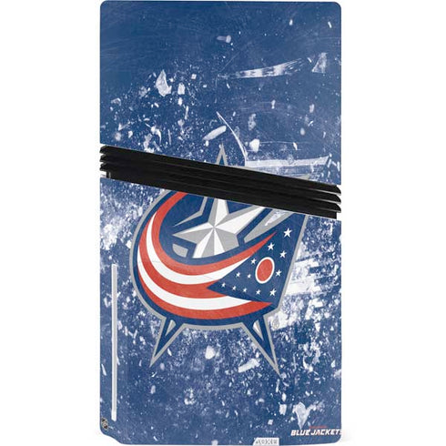 NHL Columbus Blue Jackets Frozen PS5 Pro Disk Console Skin