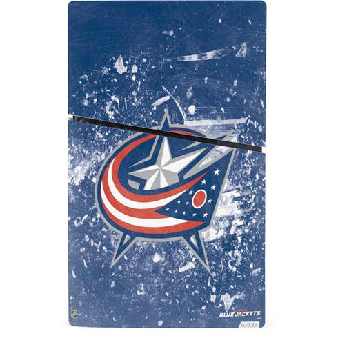 NHL Columbus Blue Jackets Frozen PS5 Slim Digital Edition Console Skin