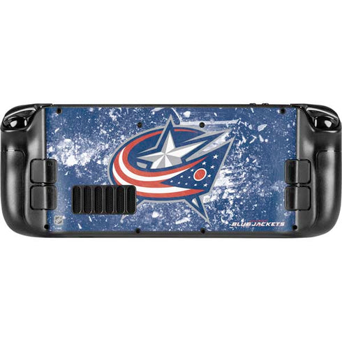 NHL Columbus Blue Jackets Frozen Steam Deck Handheld Gaming Computer Skin