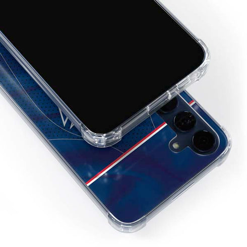 NHL Columbus Blue Jackets Jersey Galaxy A55 5G Clear Case