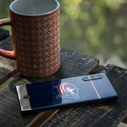 NHL Columbus Blue Jackets Jersey Galaxy Note 10 Plus Skin