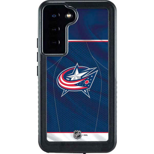 NHL Columbus Blue Jackets Jersey Galaxy S24 Plus Waterproof Case