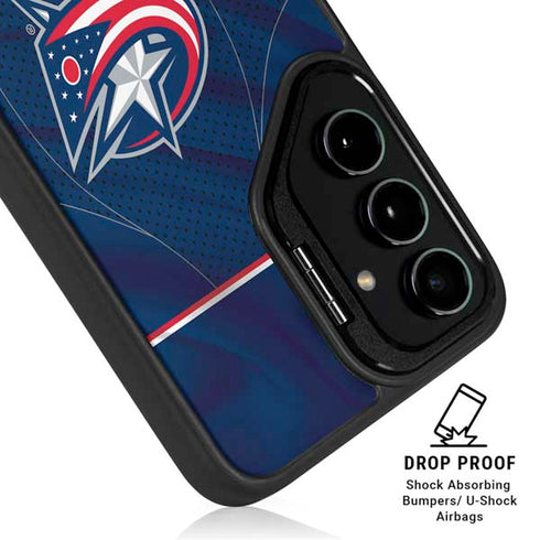 NHL Columbus Blue Jackets Jersey Galaxy S25 Ultra Kickstand Case
