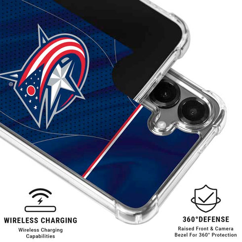 NHL Columbus Blue Jackets Jersey Galaxy S26 Clear Case
