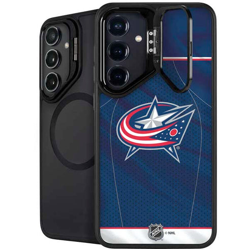 NHL Columbus Blue Jackets Jersey Galaxy S26 Kickstand Case