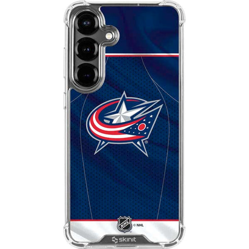 NHL Columbus Blue Jackets Jersey Galaxy S26 Plus Clear Case