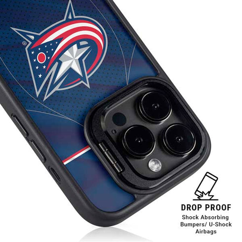NHL Columbus Blue Jackets Jersey iPhone 13 Pro Max Kickstand Case