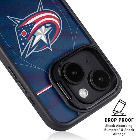 NHL Columbus Blue Jackets Jersey iPhone 14 Kickstand Case