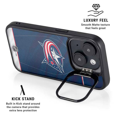 NHL Columbus Blue Jackets Jersey iPhone 14 Plus Kickstand Case