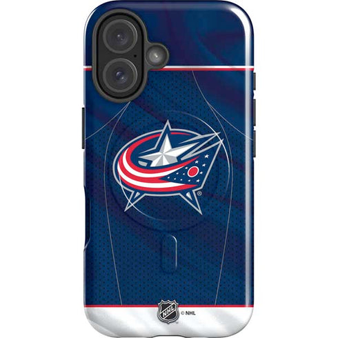 NHL Columbus Blue Jackets Jersey iPhone 16 Magsafe Impact Case