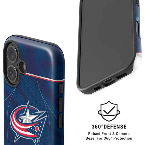 NHL Columbus Blue Jackets Jersey iPhone 16 Magsafe Impact Case