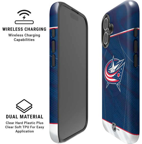 NHL Columbus Blue Jackets Jersey iPhone 16 Magsafe Impact Case