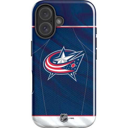NHL Columbus Blue Jackets Jersey iPhone 16 Plus Impact Case