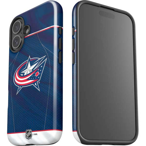NHL Columbus Blue Jackets Jersey iPhone 16 Plus Impact Case