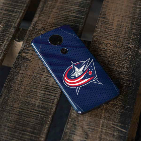 NHL Columbus Blue Jackets Jersey Moto E5 Plus Skin