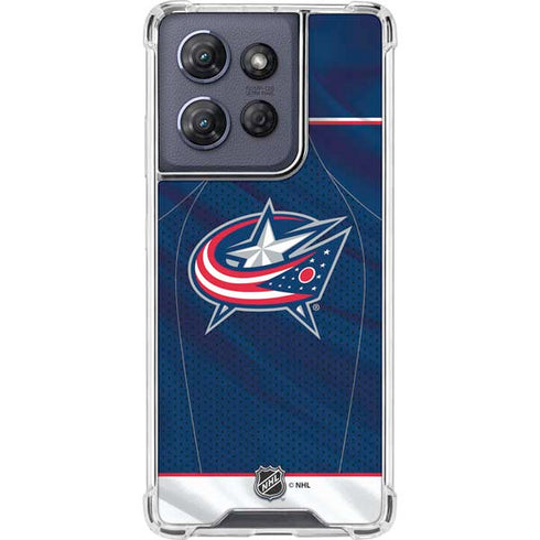NHL Columbus Blue Jackets Jersey Moto G Power 5G (2025) Clear Case