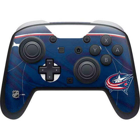 NHL Columbus Blue Jackets Jersey Nintendo Switch 2 (2025) Pro Controller Skin