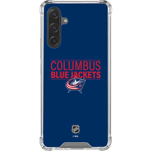 NHL Columbus Blue Jackets Lineup Galaxy A17 Clear Case