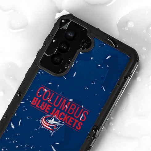NHL Columbus Blue Jackets Lineup Galaxy S24 Plus Waterproof Case