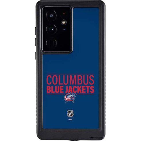 NHL Columbus Blue Jackets Lineup Galaxy S24 Ultra Waterproof Case