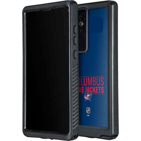 NHL Columbus Blue Jackets Lineup Galaxy S24 Ultra Waterproof Case