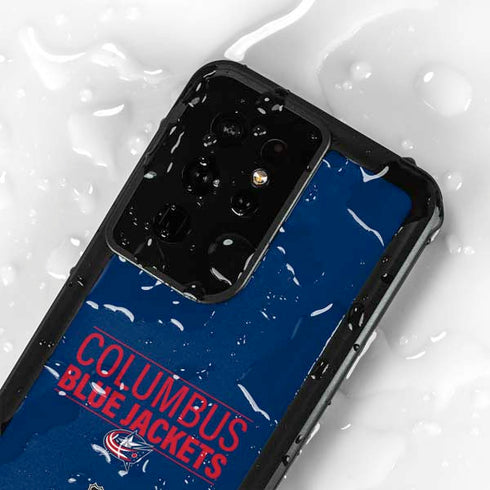 NHL Columbus Blue Jackets Lineup Galaxy S24 Ultra Waterproof Case