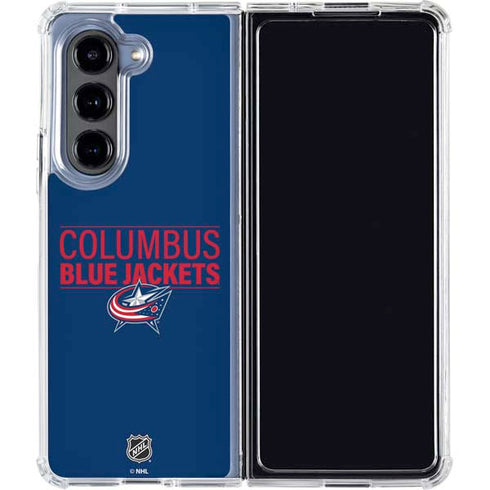 NHL Columbus Blue Jackets Lineup Galaxy Z Fold5 5G Clear Case