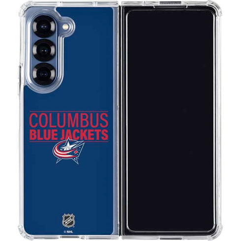 NHL Columbus Blue Jackets Lineup Galaxy Z Fold6 Clear Case