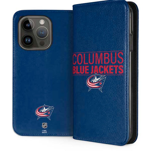 NHL Columbus Blue Jackets Lineup iPhone 15 Pro Folio Case