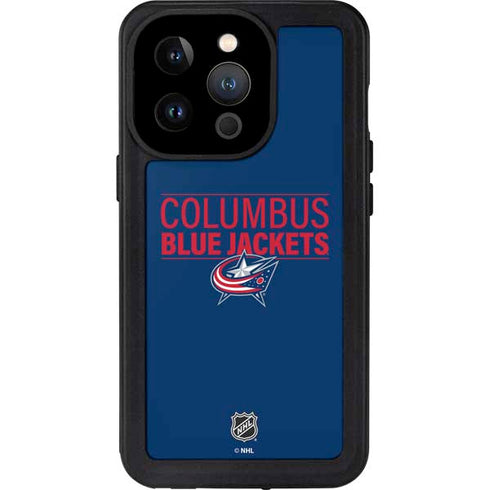 NHL Columbus Blue Jackets Lineup iPhone 15 Pro Waterproof Case