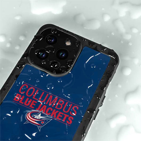 NHL Columbus Blue Jackets Lineup iPhone 15 Pro Waterproof Case