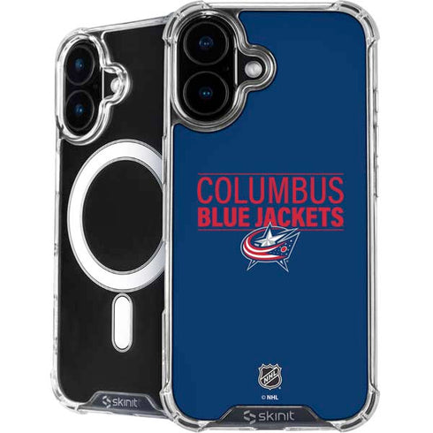 NHL Columbus Blue Jackets Lineup iPhone 16 Plus MagSafe Case