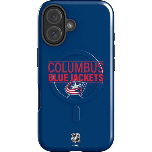 NHL Columbus Blue Jackets Lineup iPhone 16 Plus Magsafe Impact Case