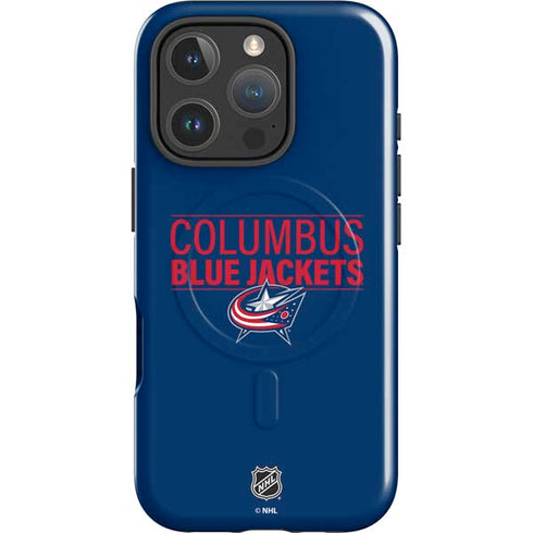 NHL Columbus Blue Jackets Lineup iPhone 16 Pro Magsafe Impact Case