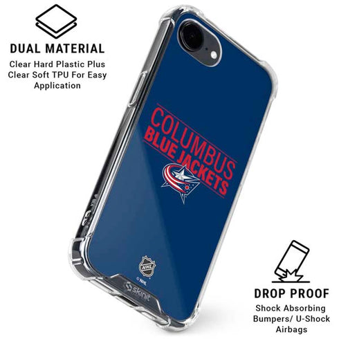 NHL Columbus Blue Jackets Lineup iPhone 16e Clear Case