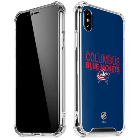 NHL Columbus Blue Jackets Lineup iPhone X/XS Clear Case