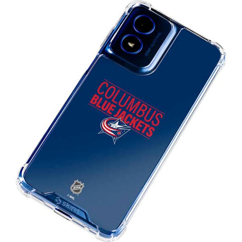 NHL Columbus Blue Jackets Lineup Moto G 5G (2024) Clear Case